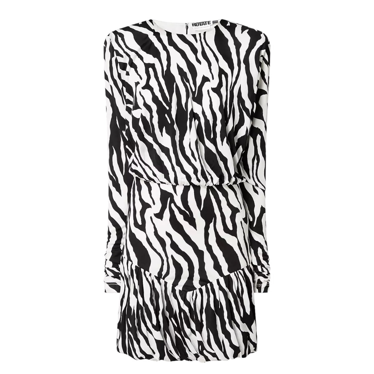 Rotate Alina Print Tiered Mini Dress