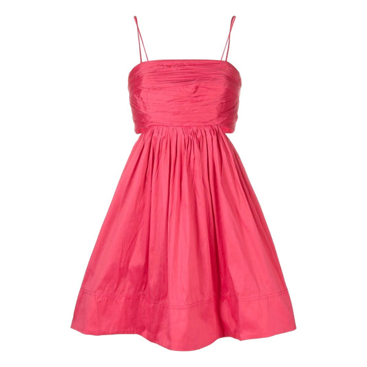 Aje Liza Ruched Taffeta Mini dress In Pink