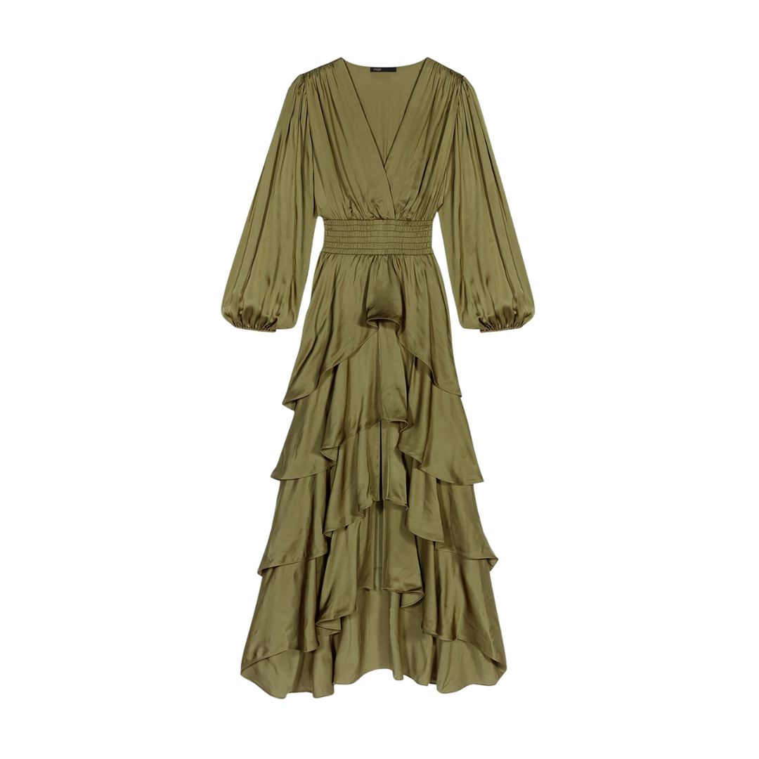 Maje Tiered Frill Dress – Be Right Back